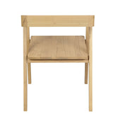 Stonewell natural solid oak dining armchair in a modern dining room
