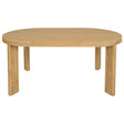 Andrews oval dining table in natural mahogany