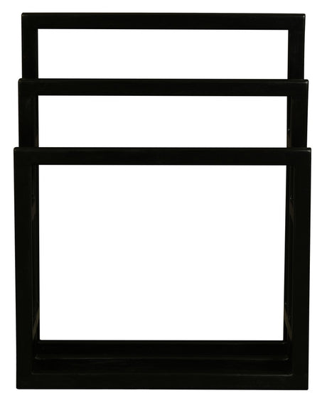 Nobu Solid Mahogany Towel Stand - Black