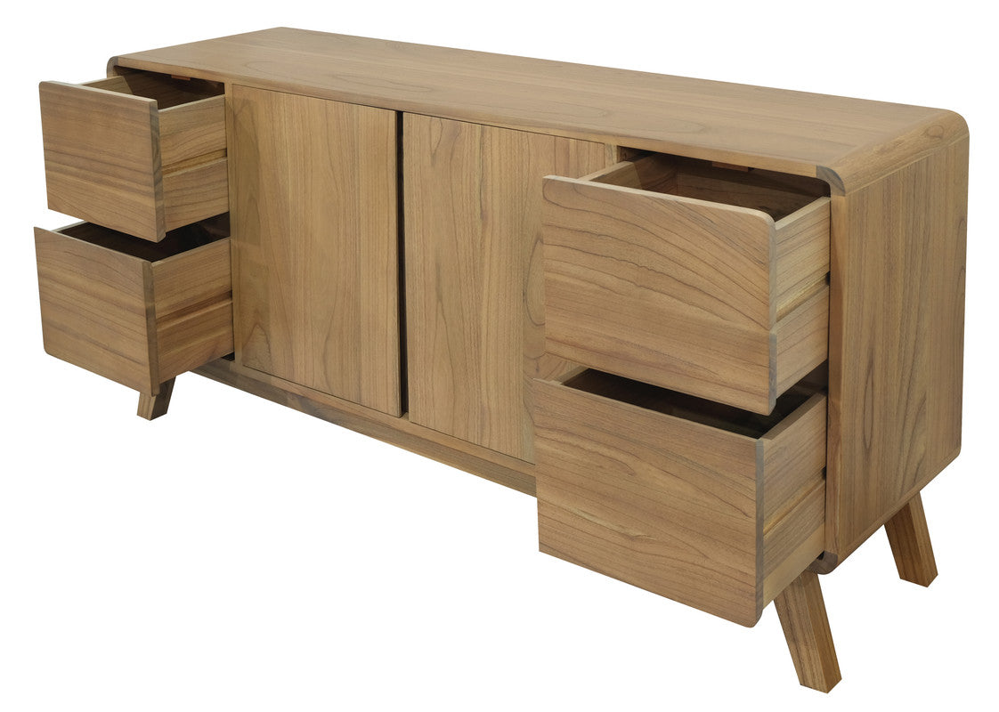 Murtho 2 Door 4 Drawer Buffet Sideboard, Natural