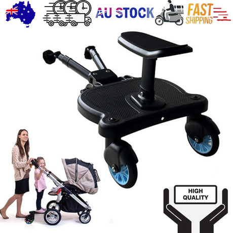 2 in 1 Stroller Glider Board with Removable Seat, Blue