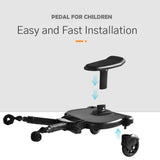 2 in 1 Stroller Glider Board with Removable Seat, Blue
