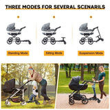 2 in 1 Stroller Glider Board with Removable Seat, Blue