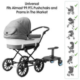 2 in 1 Stroller Glider Board with Removable Seat, Blue