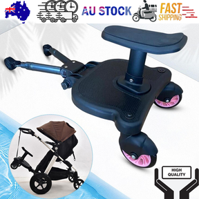 2 in 1 Stroller Glider Board with Removable Seat, Pink
