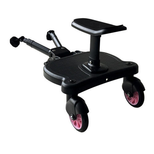 2 in 1 Stroller Glider Board with Removable Seat, Pink