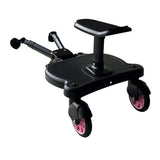 2 in 1 Stroller Glider Board with Removable Seat, Pink