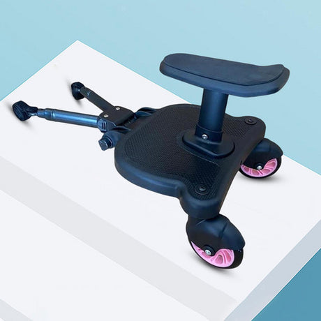 2 in 1 Stroller Glider Board with Removable Seat, Pink