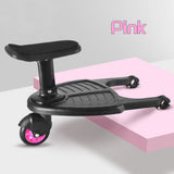 Stroller Standing Board with Rotating Wheel, Pink