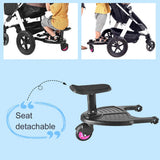 Stroller Standing Board with Rotating Wheel, Pink