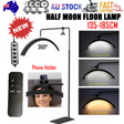 Half Moon LED Floor Fill Light Black with Phone Holder and Remote
