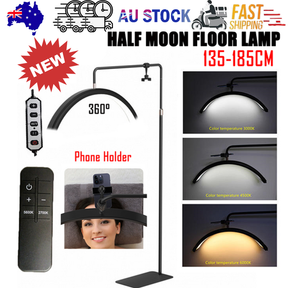 Half Moon LED Floor Fill Light Black with Phone Holder and Remote