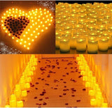 48-Pack Flameless LED Tea Light Candles — Battery Powered with On/Off Switch — Allure Home Collections