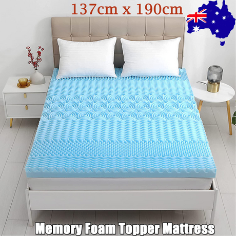 8cm 7-Zone Cool Gel Memory Foam Mattress Topper — Medium Firm — Allure Home Collections