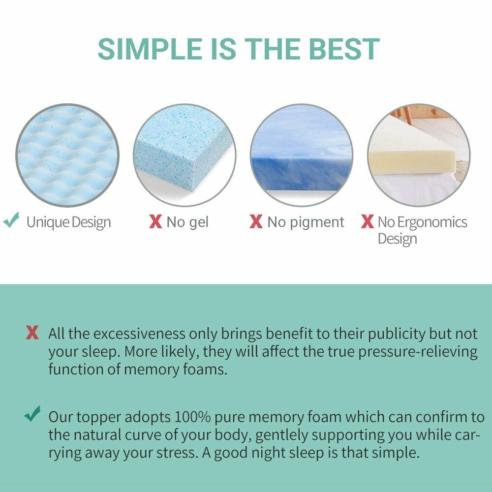 8cm 7-Zone Cool Gel Memory Foam Mattress Topper — Medium Firm — Allure Home Collections
