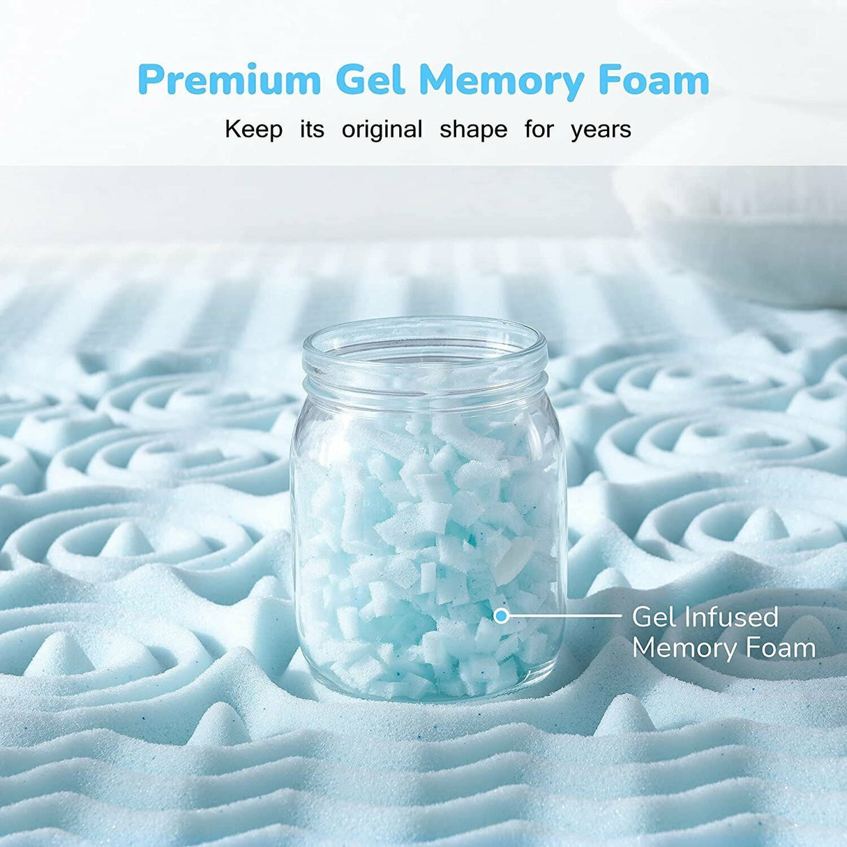 8cm 7-Zone Cool Gel Memory Foam Mattress Topper — Medium Firm — Allure Home Collections