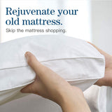 Giselle Bamboo Blend Pillowtop Mattress Topper — 45cm Deep Fitted Skirt — Allure Home Collections