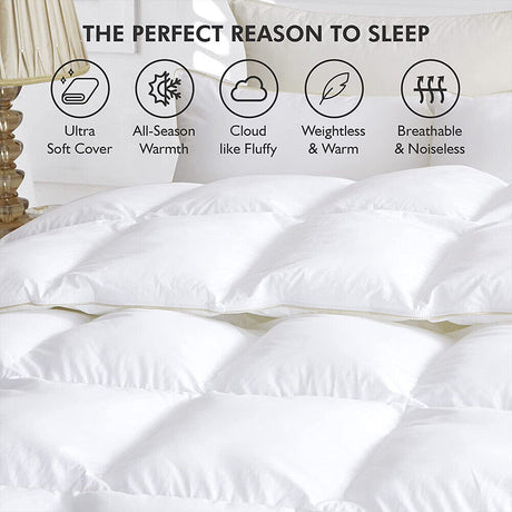 Premium Goose Down 500 GSM Queen Quilt
