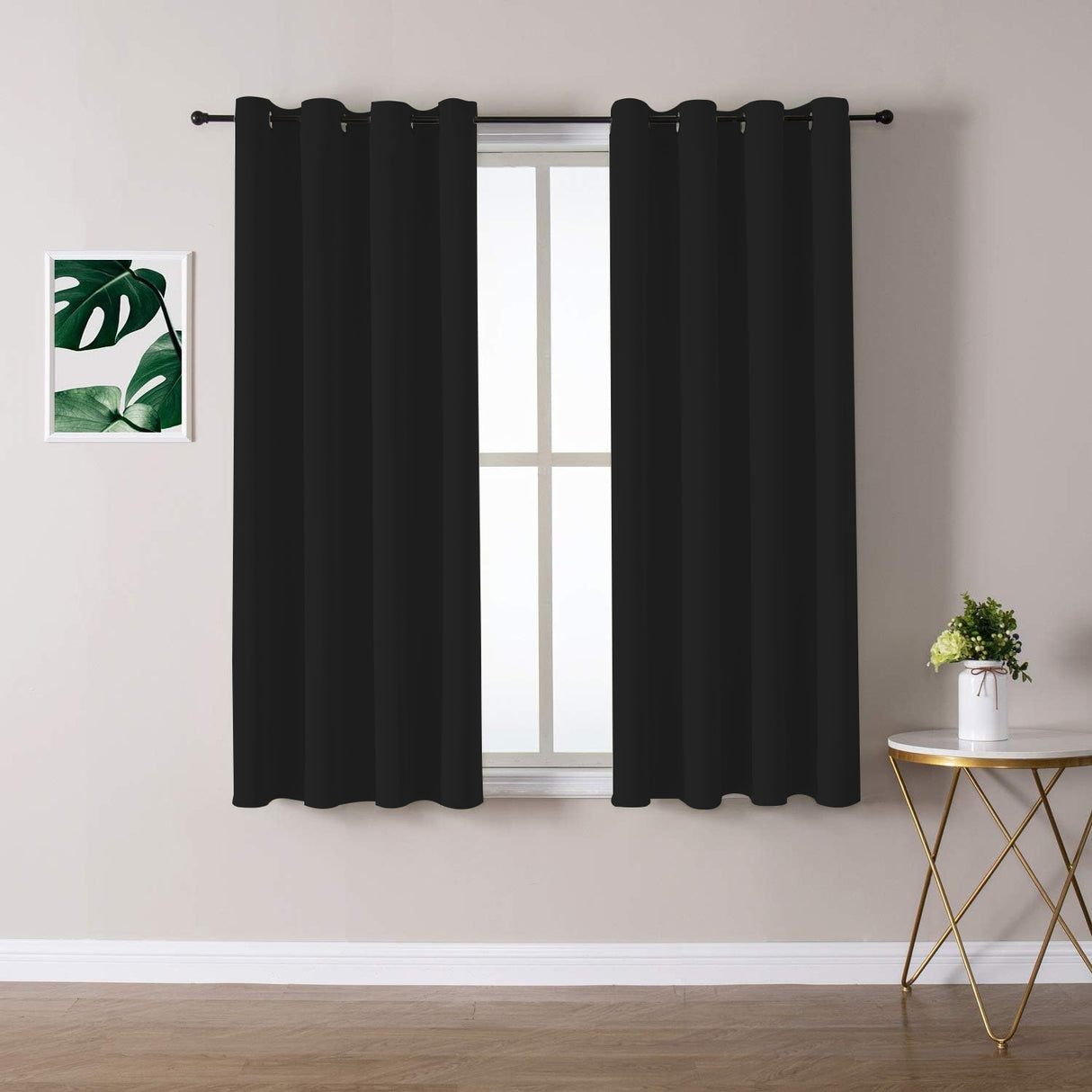 Premium 3-Layer Blockout Eyelet Curtains — Pair 132 x 114cm — Allure Home Collections