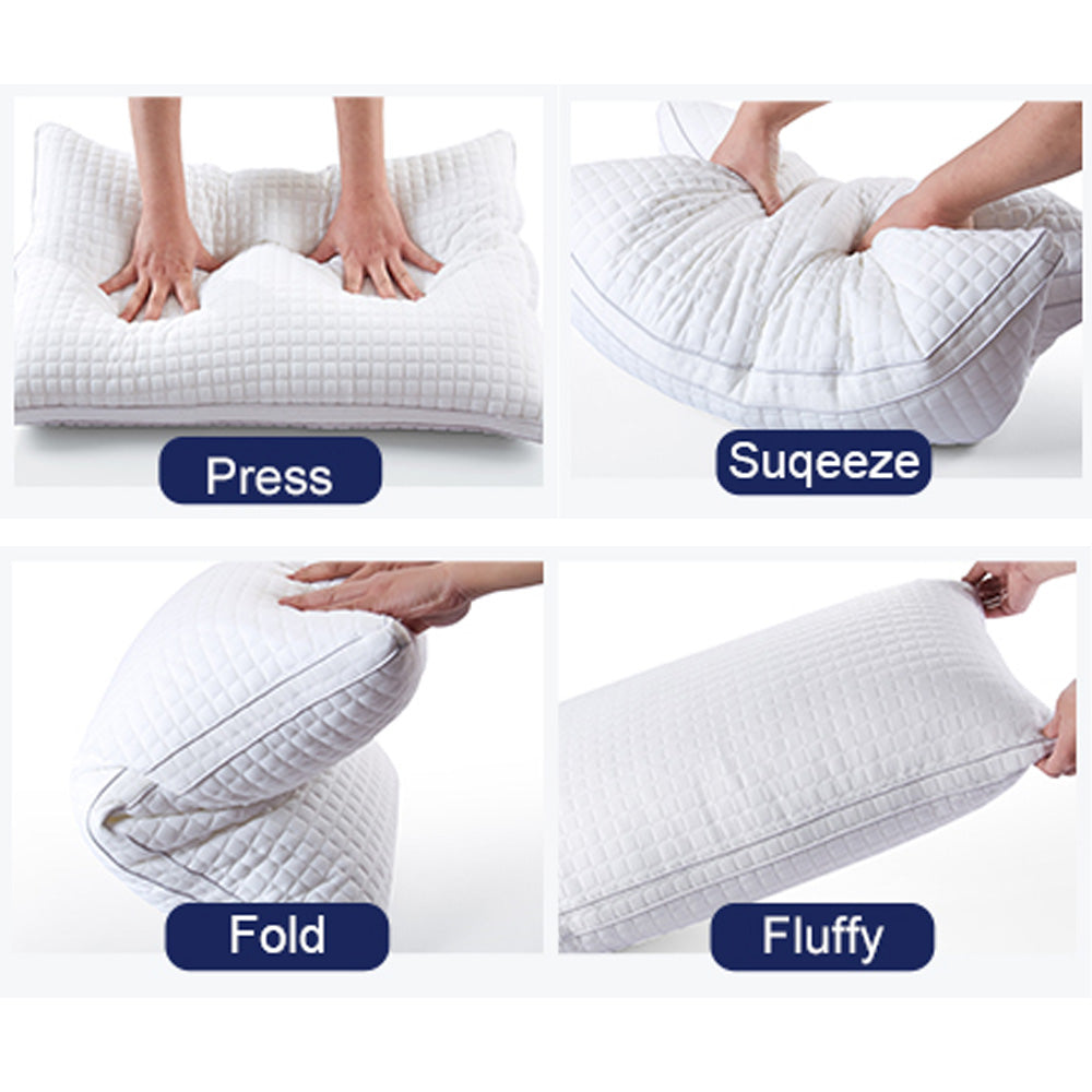 2xKing Adjustable Luxury Cotton Pillows