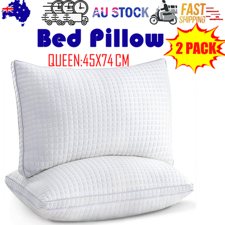 2xQueen Adjustable Luxury Cotton Pillows