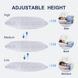 2xQueen Adjustable Luxury Cotton Pillows