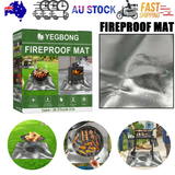 Fireproof BBQ Grill Protective Mat in silver