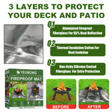 Fireproof BBQ Grill Protective Mat, silver, surface detail