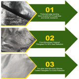 Fireproof BBQ Grill Protective Mat, silver, outdoor use