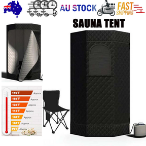 Portable steam sauna tent with foldable chair and remote