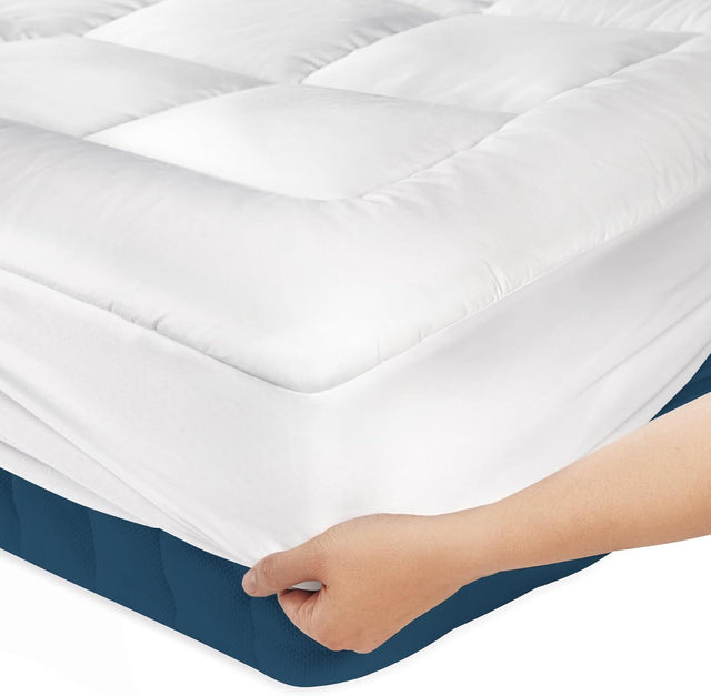Allure Luxury Bamboo Charcoal Pillowtop Mattress Topper — Double, Hypoallergenic — Allure Home Collections
