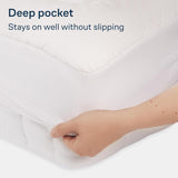 Allure Luxury Bamboo Charcoal Pillowtop Mattress Topper — Single, Hypoallergenic — Allure Home Collections
