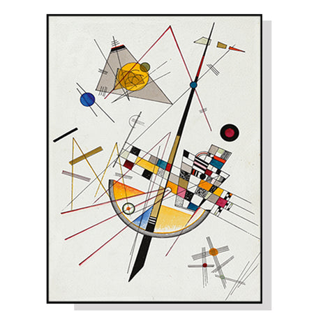 Delicate Tension abstract canvas wall art in a black floating frame, 50 x 70 cm panel
