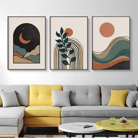 Abstract — 3-Panel Framed Canvas Set for Living Room and Home Office — Allure Home Collections