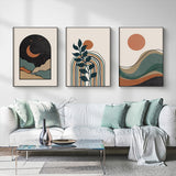 Abstract — 3-Panel Framed Canvas Set for Living Room and Home Office — Allure Home Collections
