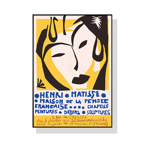 Henri Matisse canvas wall art 70 x 100 cm in a black floating frame