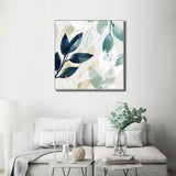 Watercolour Botanical Leaves — White-Framed 2-Panel Canvas Set — Allure Home Collections