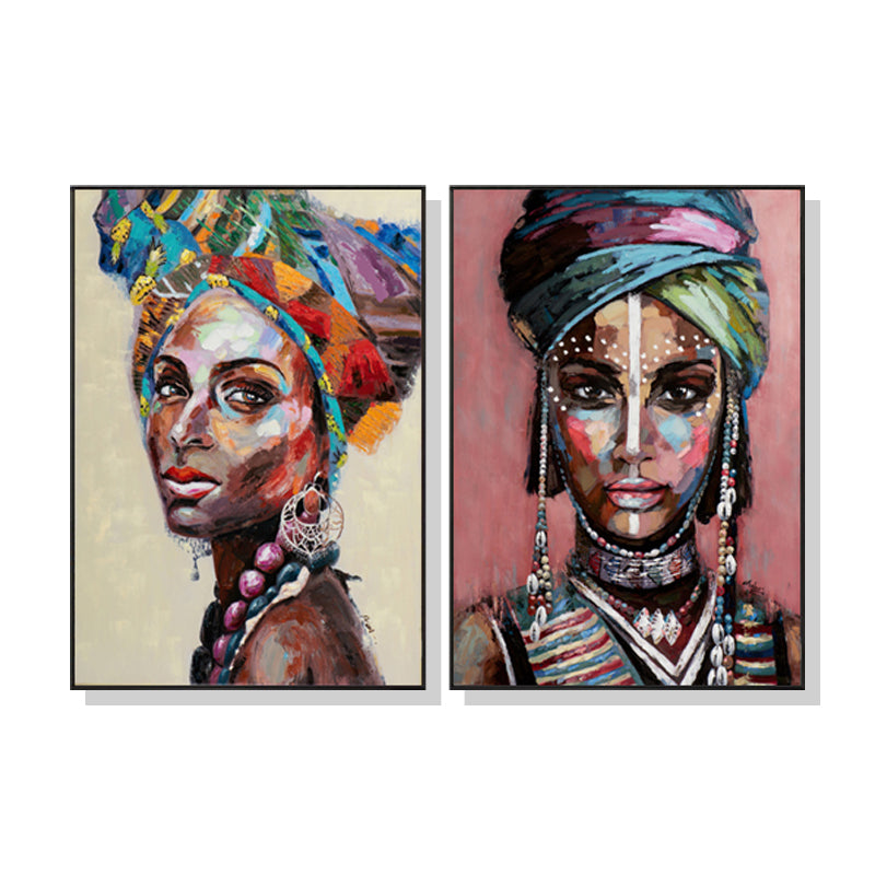 African Women — Framed Portrait Canvas Set — Allure Home Collections