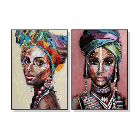 African Women — Framed Portrait Canvas Set — Allure Home Collections