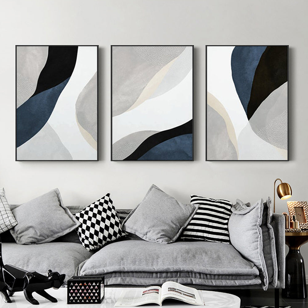 Abstract — Framed Canvas Set with Floating Effect — Allure Home Collections