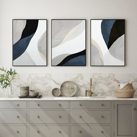 Abstract — Framed Canvas Set with Floating Effect — Allure Home Collections