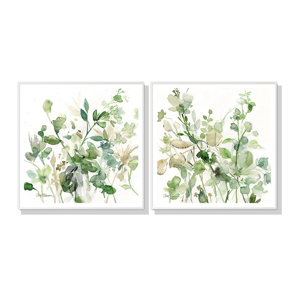 Sage Garden by Carol Robinson — Framed Canvas Artwork Set — Allure Home Collections