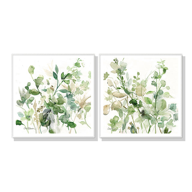 Sage Garden by Carol Robinson — Framed Canvas Artwork Set — Allure Home Collections
