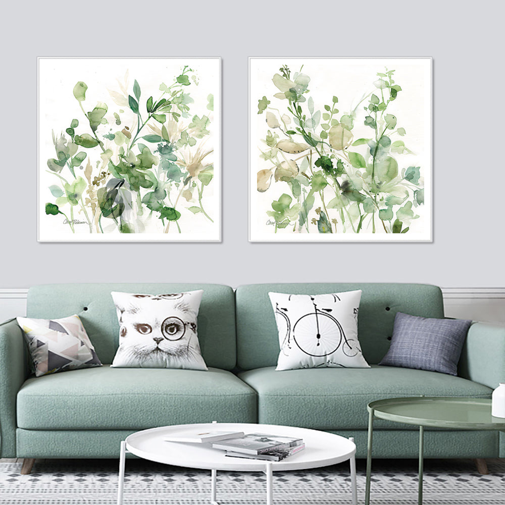 Sage Garden by Carol Robinson — Framed Canvas Artwork Set — Allure Home Collections