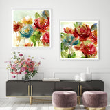 Rosewater Garden by Carol Robinson — 2-Panel Floral Canvas Set — Allure Home Collections