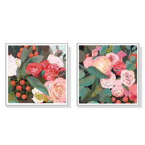 Porto eucalyptus botanical framed canvas wall art pair
