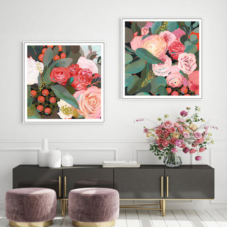 Eucalyptus Bouquet — 2-Panel Framed Canvas Set — Allure Home Collections