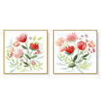 Florals — Gold-Framed 2-Panel Canvas Set, Australian-Made — Allure Home Collections