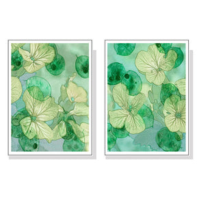 Ghent botanical leaf framed canvas wall art in a modern room