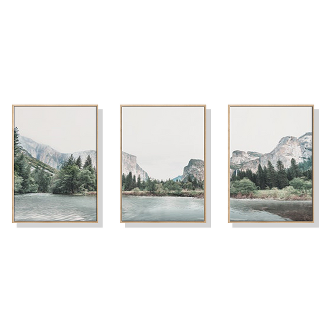 Yosemite Valley — Wood-Framed 3-Panel Canvas Set — Allure Home Collections